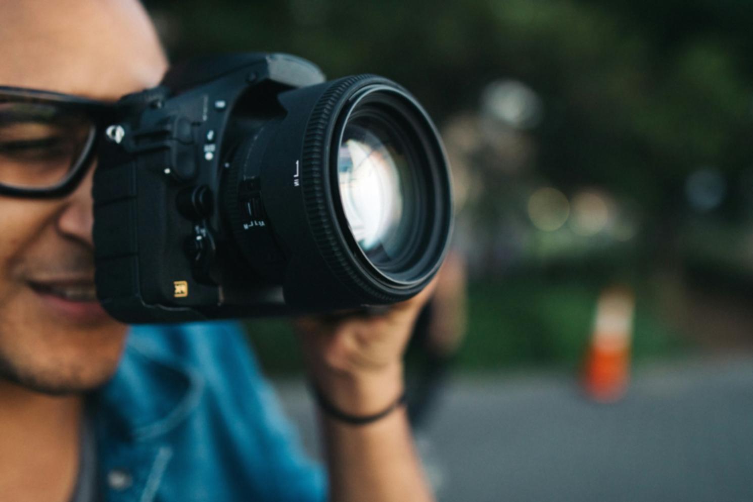 Detailansicht professioneller Kameraeinstellungen für Portraitfotografie